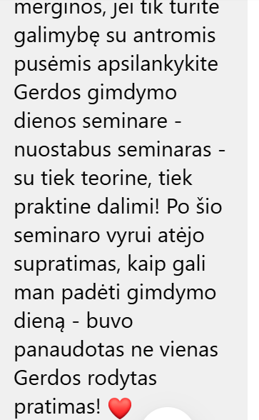 VIP: max kursas + 3 asmeninės treniruotės + gimdymo seminaras